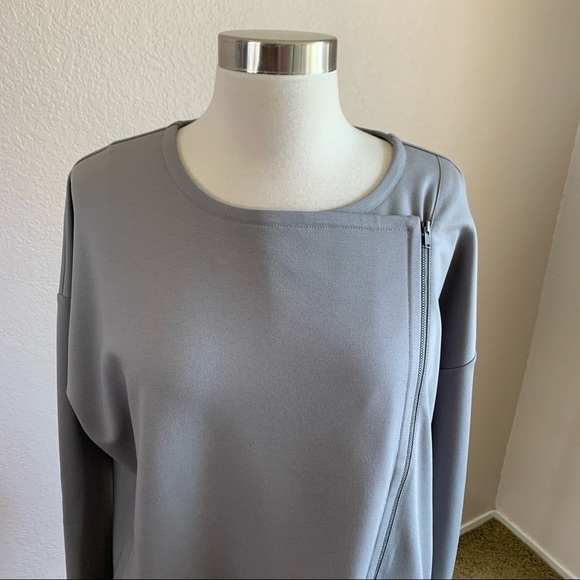 Eileen Fisher NWT Asymmetrical Zip Jacket Stretchy - Picture 7 of 16